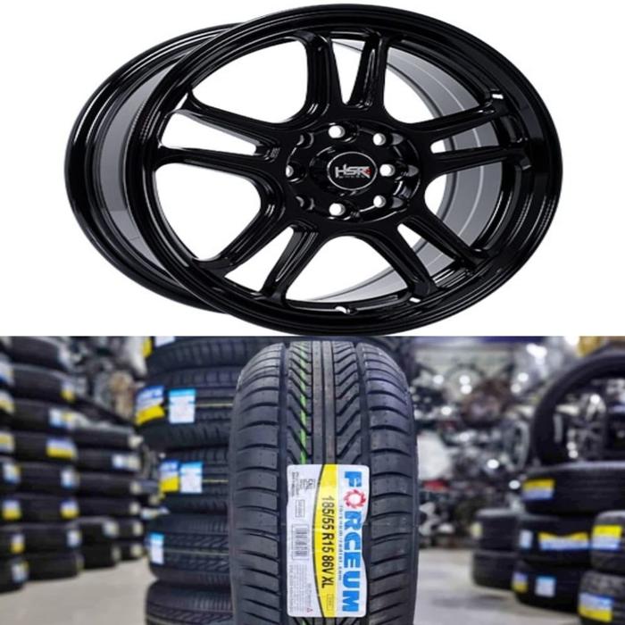 paketan pelek ban mobil ayla brio jazz yaris r15 ban 185 55 r15