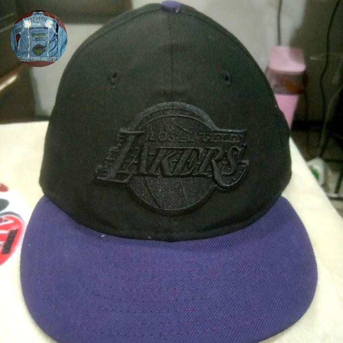 new era cap original Lakers black n purple