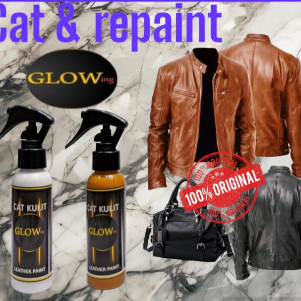 cat kulit repaint tas semir sepatu poles tas pewarna ulang jaket midsol kanvas warna putih merah cok