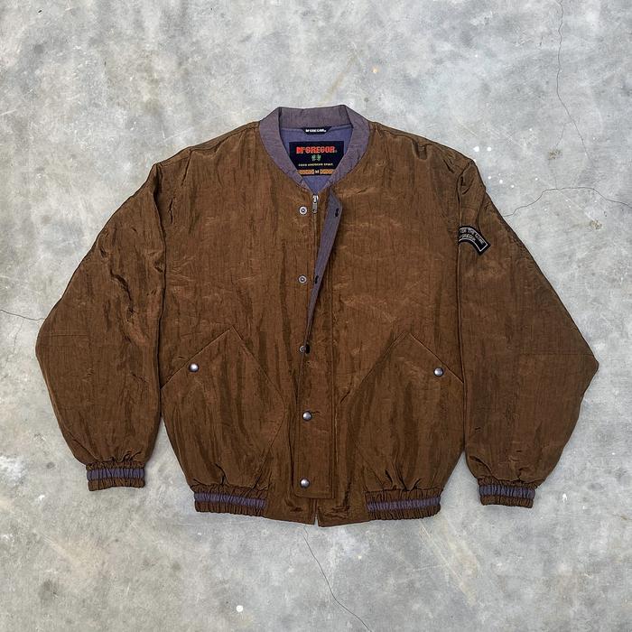 Thrift | McGregor Brown Bomber Jacket Jaket Coklat Branded Second Bekas