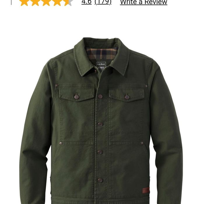 jaket Ll bean Men's BeanFlex Utility Trucker Jacket  green fjallraven