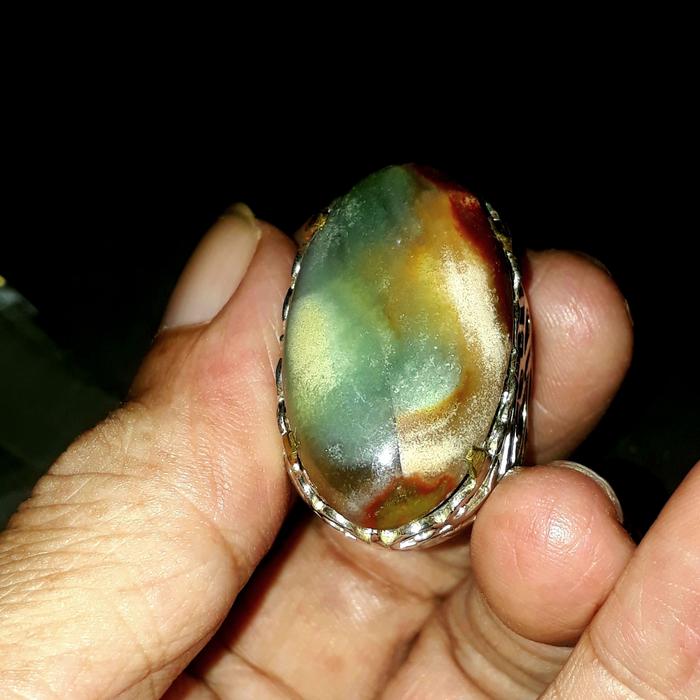 cincin garut unik multicolor kristal darson jadul super