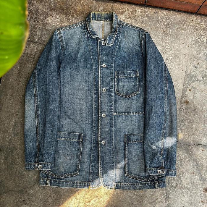 Uniqlo Washed Denim Coverall Chore Jacket