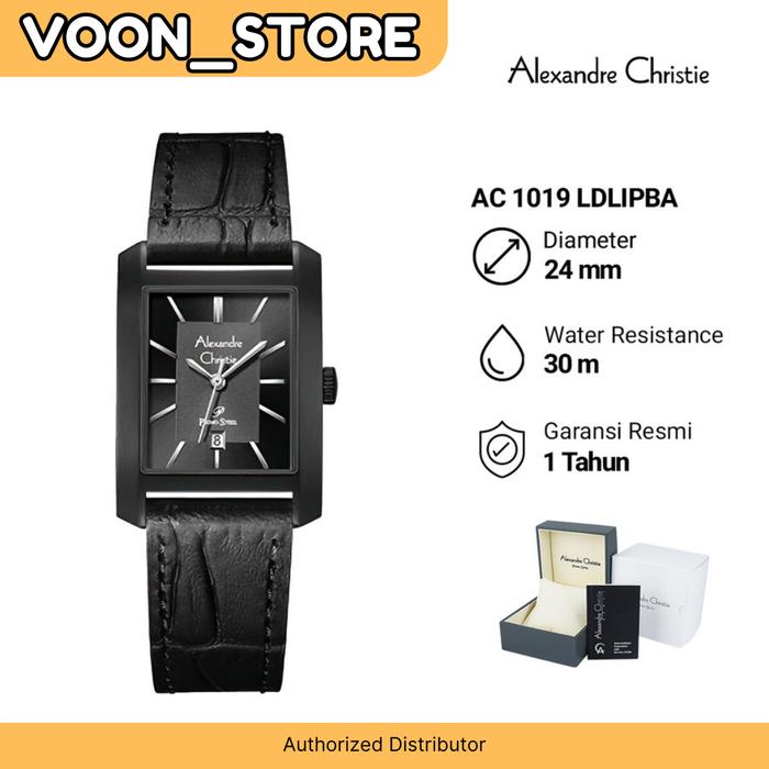 Jam Tangan Alexandre Christie Wanita AC 1019 Kulit ORIGINAL - Full Black