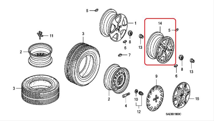 Velg Roda JAZZ GD3 2005-2007 15X6 Original