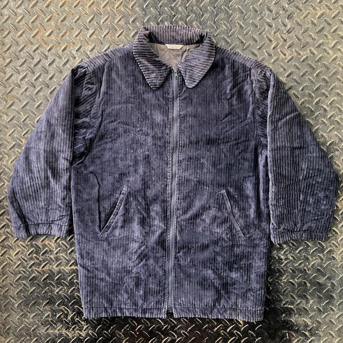 Thrift | Nuvola Italia Corduroy Navy Jacket Jacket Biru Branded Second Bekas