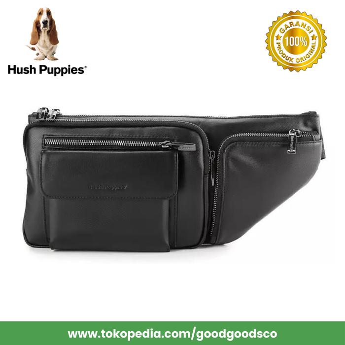 Hush Puppies Maxim Black Waist Bag Tas Pinggang