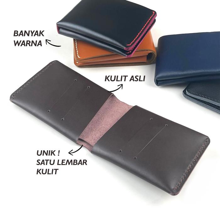 Dompet kulit asli design unik | simple wallet | dompet cowo unik