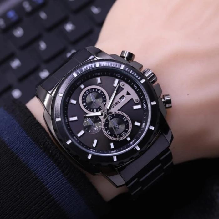 JAM TANGAN PRIA FOSSIL ORIGINAL ANALOG TGGL RANTAI STAINLEES STEEL