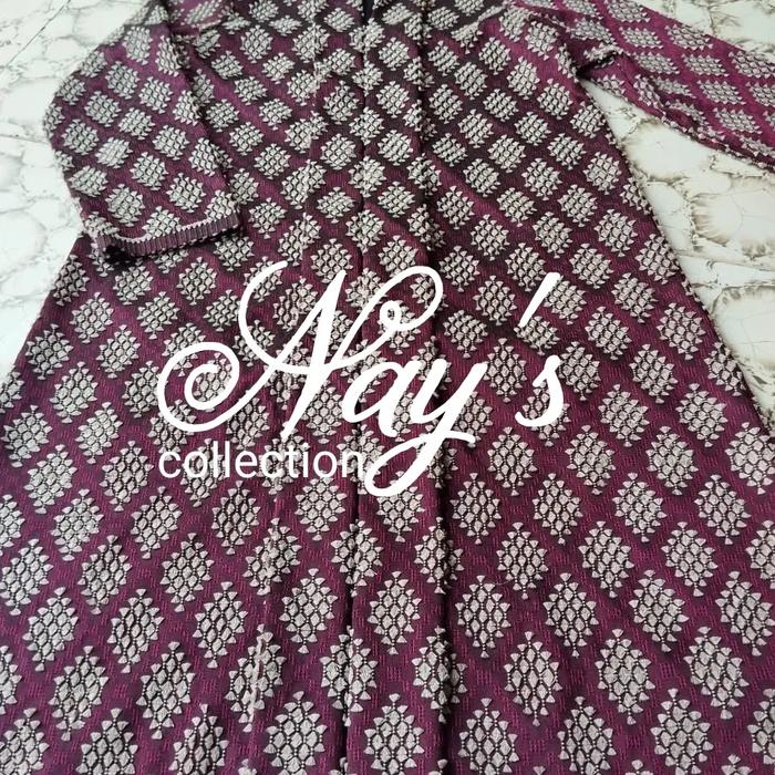 kebaya tenun bulu/kemeja tenun bulu NC 139 Baju Wanita Panjang Motif Atasan