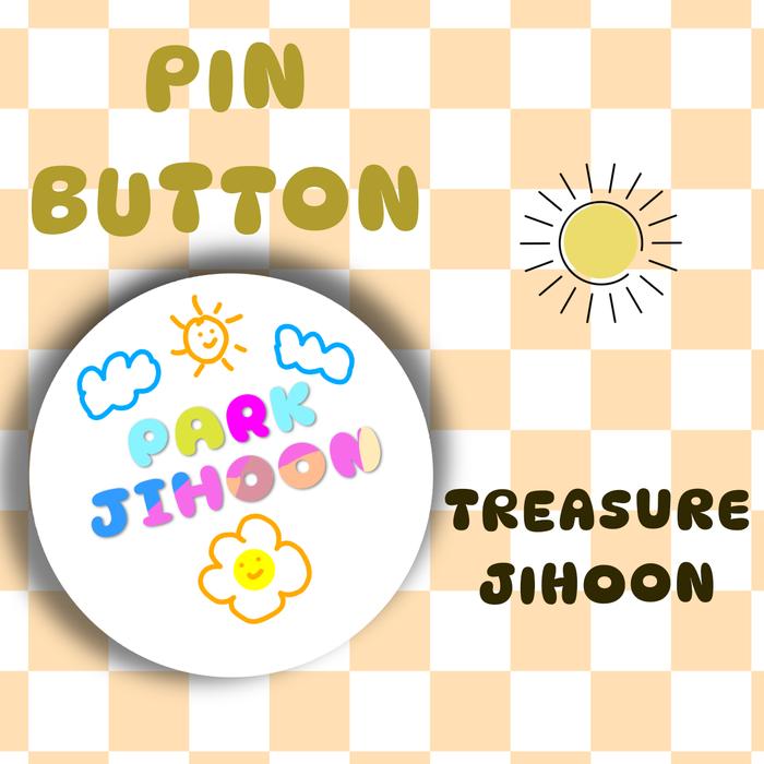 MURAH GANCI AKRILIK KPOP TREASURE  / PIN BOTTON TREASURE / PIN BROSS JIHOON /PIN TAS BAJU KPOP TREAS