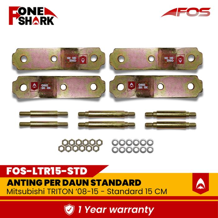 Anting Shackle Per Daun Belakang PREMIUM FOS F-One Shark Mitsubishi TRITON Th 2008 - 2015 Ukuran Tin