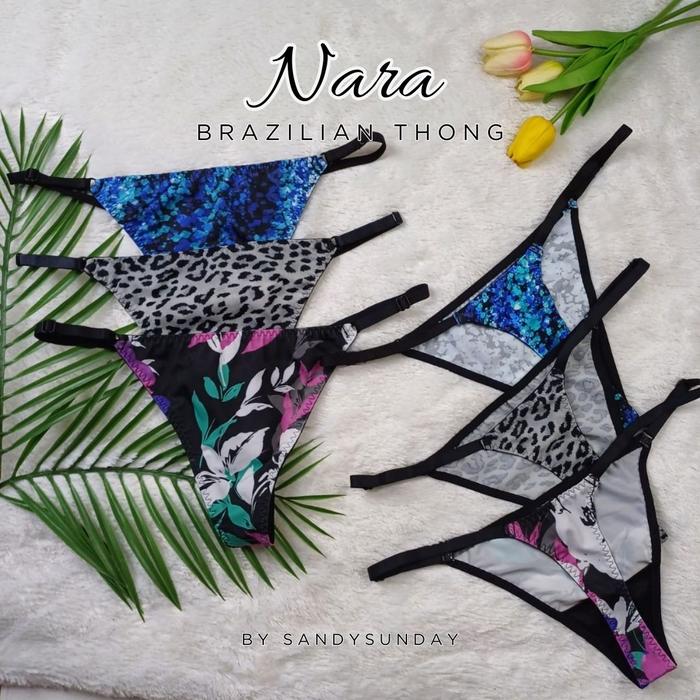 NARA SANDYSUNDAY - G string | Thong Wanita Adjustable | G string Tali Karet | Brazilian G string | J