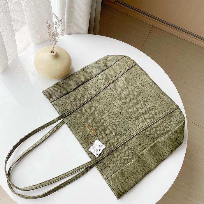 New Mango croco tote bag