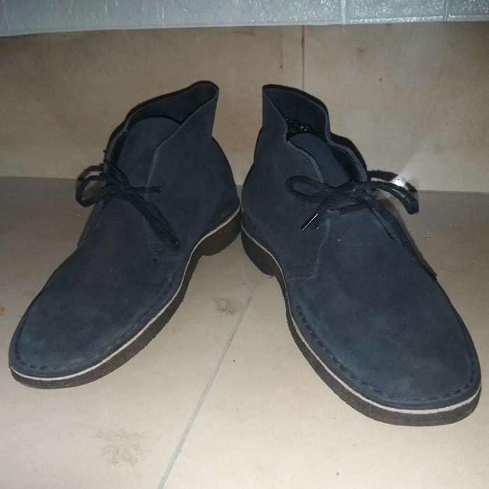 Sepatu kantor kerja pantofel kulit suede hitam import second bekas