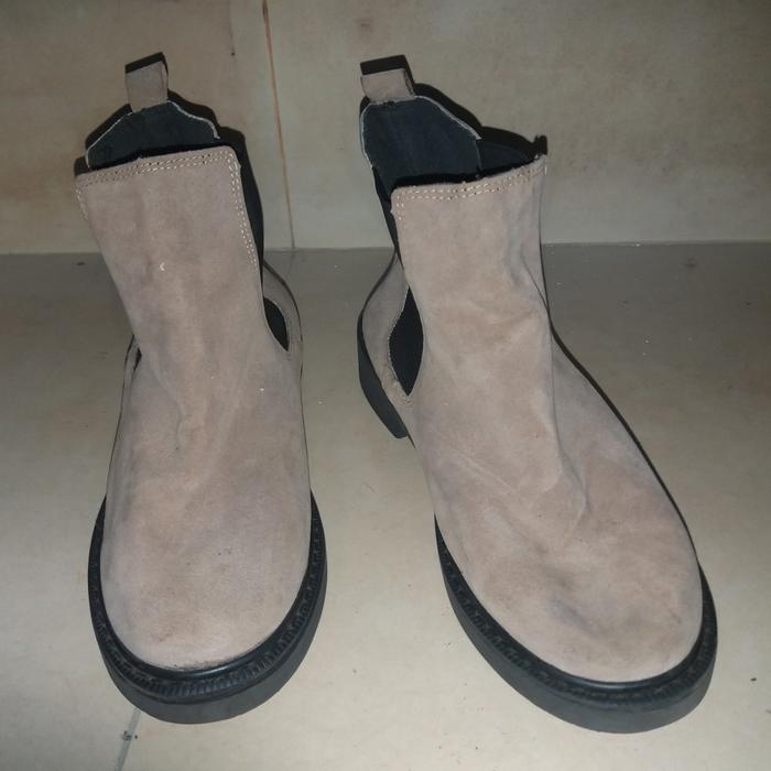 Sepatu chelsea boots kulit balik no brand import second bekas