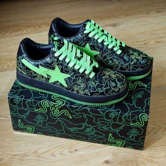 Razer x BAPESTA BAPE STA Low "Black Green"