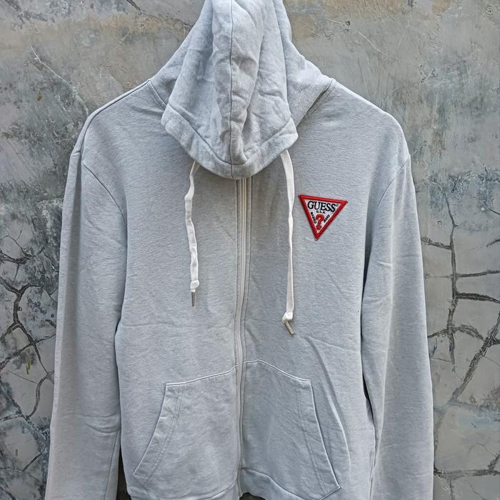 Hoodie zipper guess second bekas thrift preloved pria/wanita