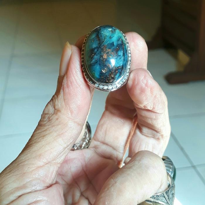 cincin batu garut biru tembaga cikolak keren