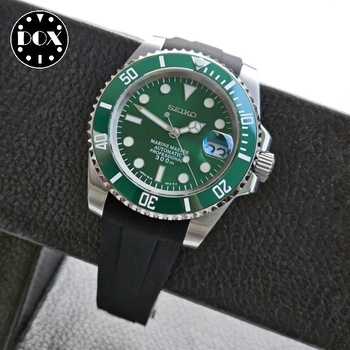 Seiko HULK SUB Hijau NH35 Automatic Marine Master Rubber Strap
