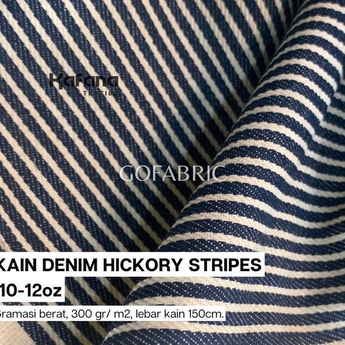 kain denim meteran denim hickory stripe Terjangkau