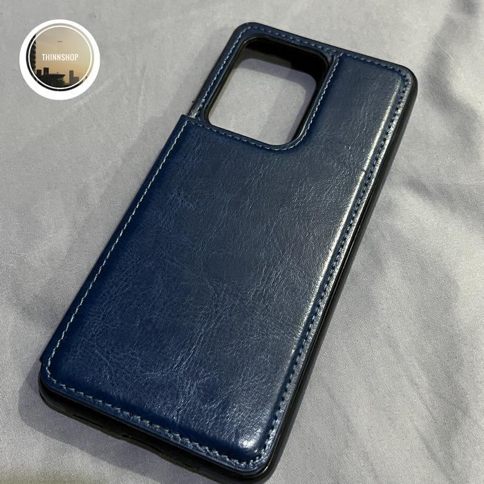 Case Leather Wallet S20 Ultra - Navy