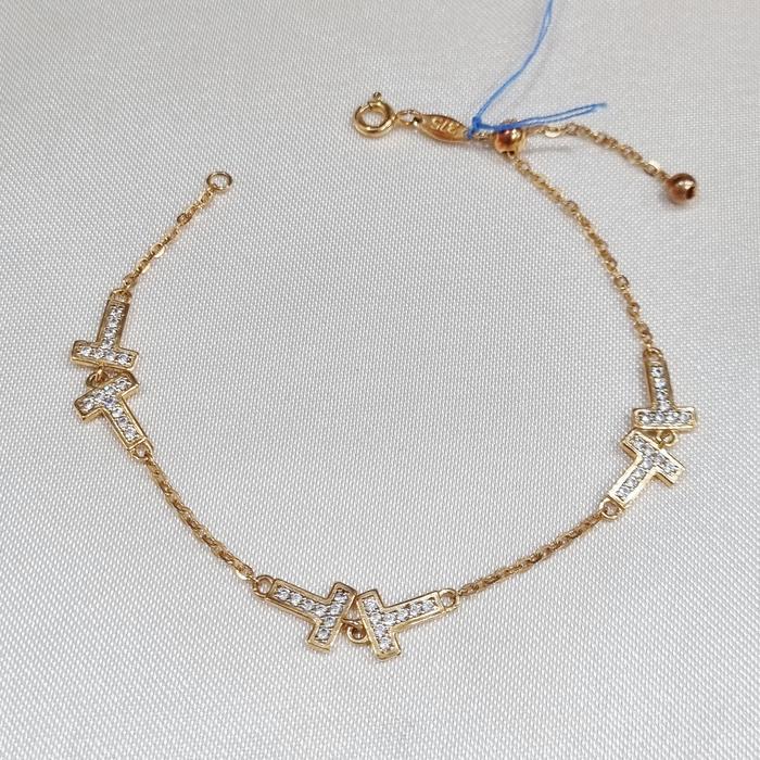 8K / 3 gr / Max 19 cm - Gelang Rantai Serut Emas Muda Asli Kadar 375 - PJ