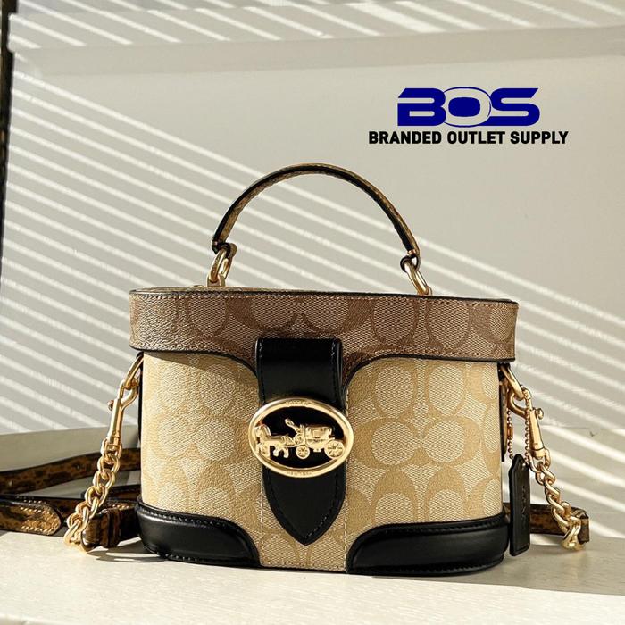 READY COC Georgie Gem Crossbody Bag In Blocked 5504 Signature Canvas