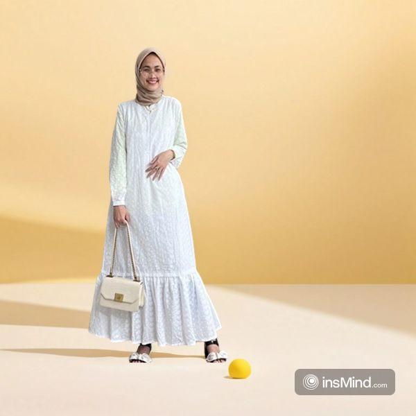 Gamis Paris Hitam dan Putih Aulia