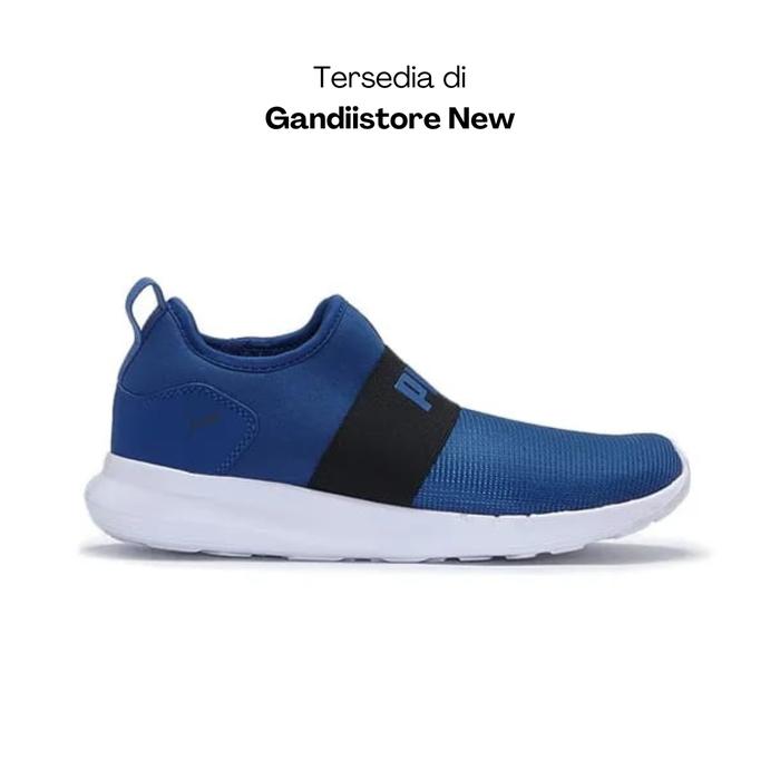 Sepatu Slip On Pria Puma Relax Knit 388698 03 Blue White Men Original