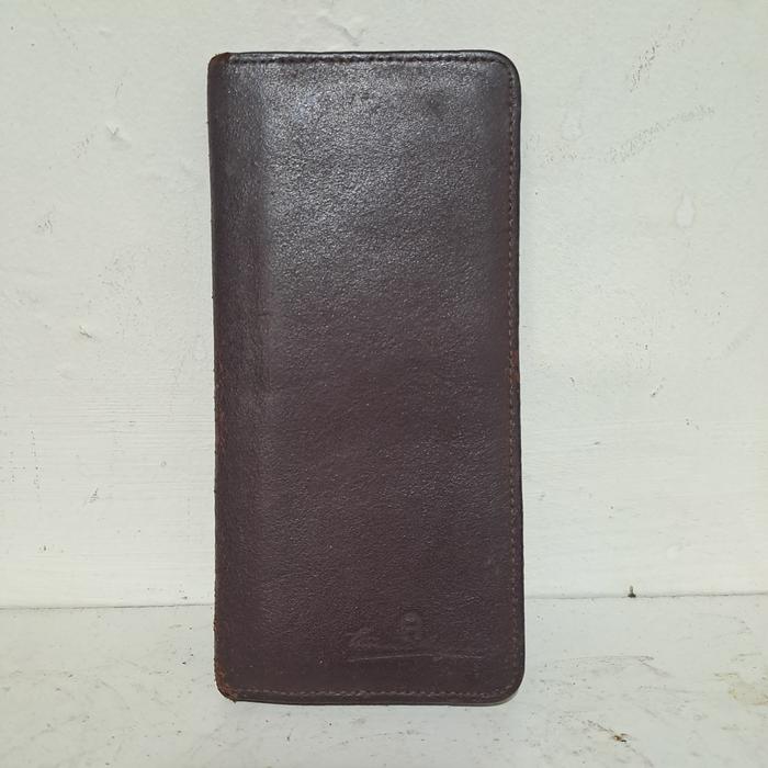 dompet kulit Aigner coklat preloved