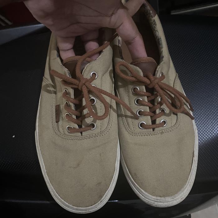 vans era brown kulit original