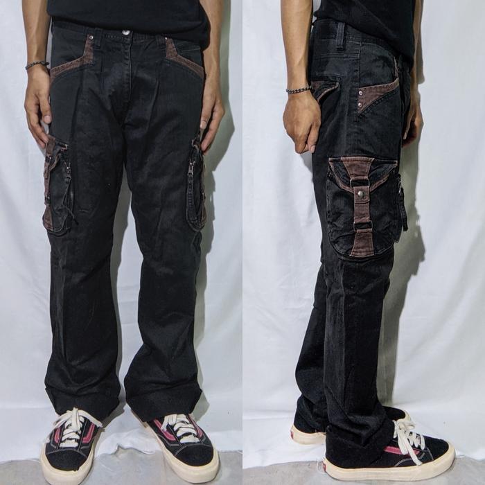 Celana Panjang Longpants Cargo 31040=UOMO Vtg Japan Rare Hitam Coklat Original Second Preloved #CC10