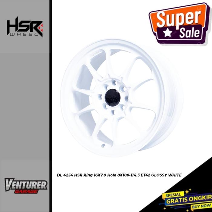 velg kijang mobilio corolla yaris baleno twincam hsr dl ring 16 putih