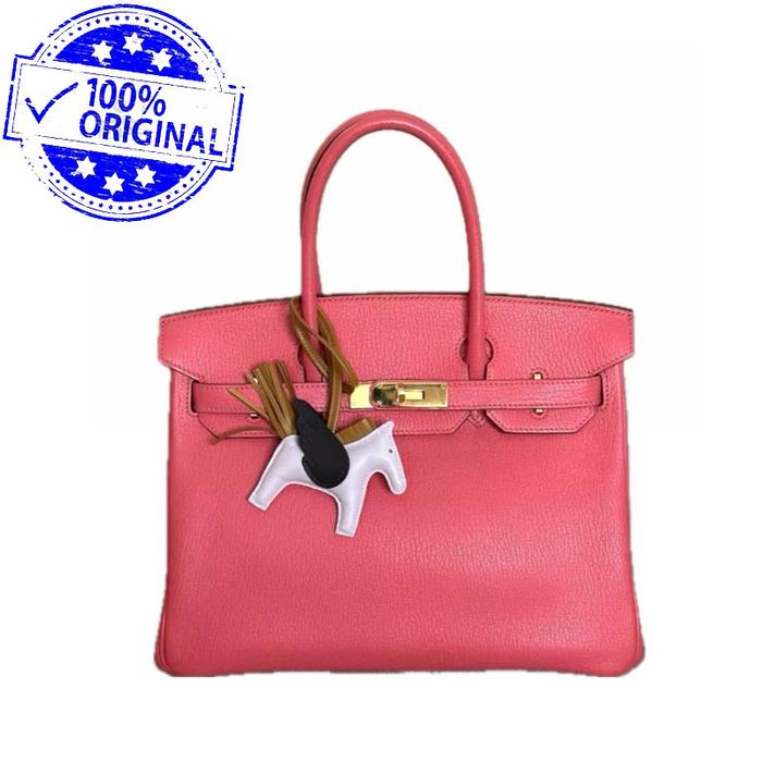 Preloved Hermes Birkin 30 B30 HSS Pink Rose Lipstick Chevre Leather GHW stamp P Square 2012 Bag is i