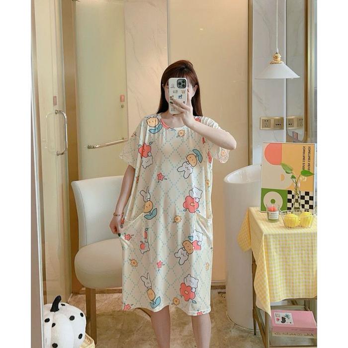 DASTER / BAJU TIDUR KOREA KANTONG IMPORT