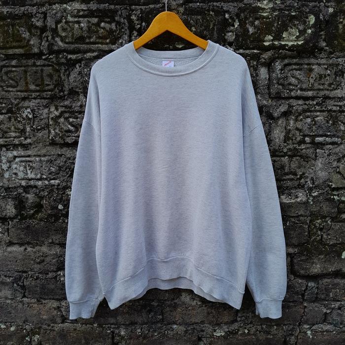 sweatshirt vintage 80s jerzees blank grey second original