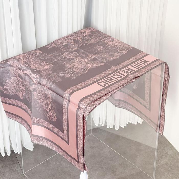 Dior Toile de Juoy Sauvage Scarf Silk Pink / Gris/ Rose (90x90) 4-DIOR129