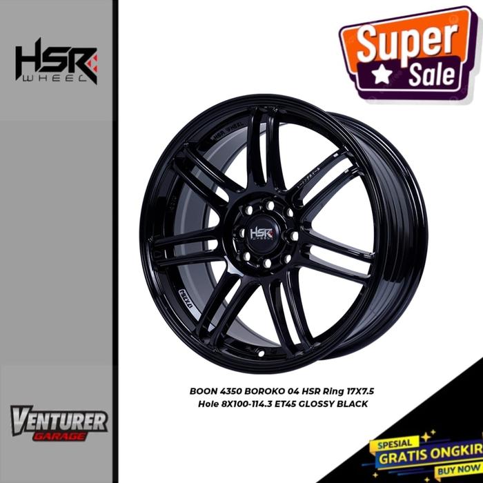 velg brio kijang livina corolla twincam hsr boon ring 17 black glossy