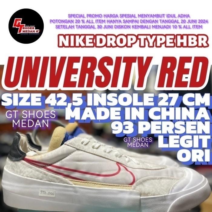 Nike drop type HBR University Red size 42,5 insole 27 cm made in China