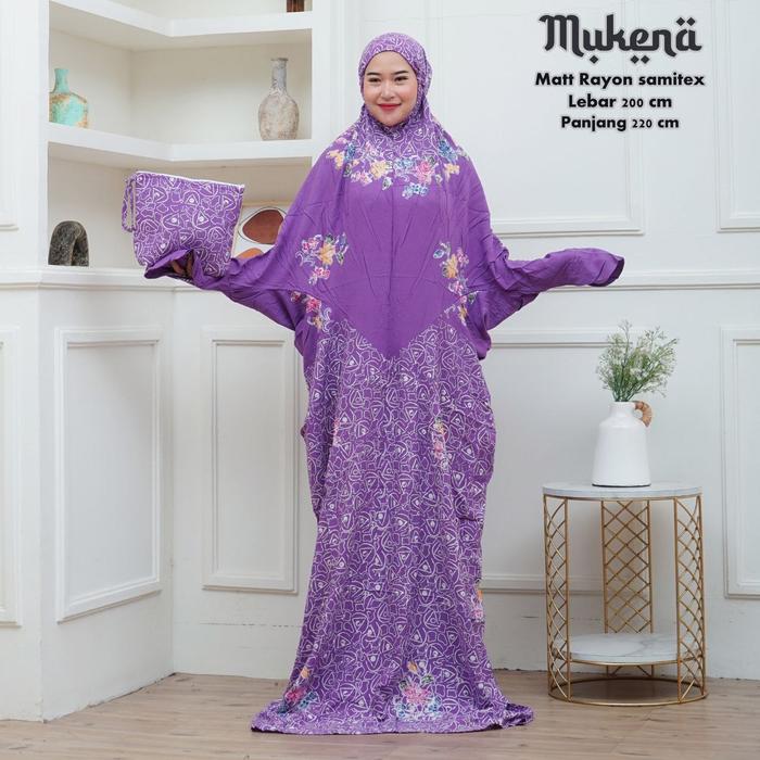 Mukena Lajur Batik Cap Putih Mukena Dewasa Jumbo Terusan Lajur Rayon Mukenah Rayon Terbaru Adem Teba
