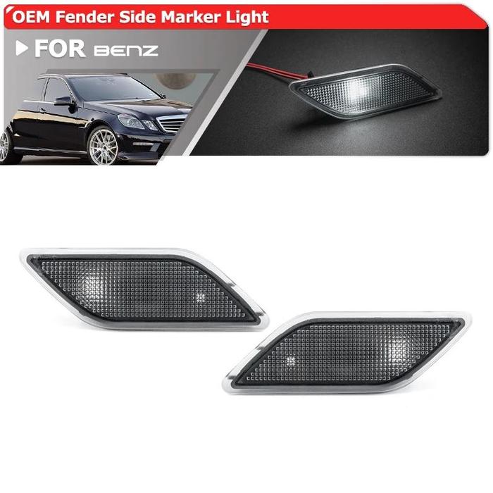 2X Benz W212 EClass E300 E350 E550 E63 g Sedan Wagon 20102013 White Oem Side Marker Lights Auto Fend