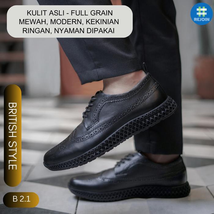 Sepatu Kulit Kerja Kantor Kondangan Kuliah Semi Formal Resmi  Pantofel Loafers Slip On Pria Eksekuti