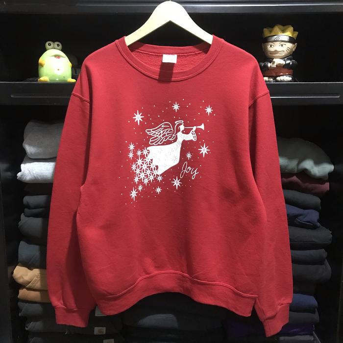 Sweatshirt Crewneck Vintage Jerzees Nublend Merah 2nd