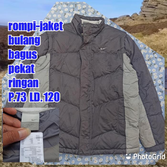 jaket vest rompi gunung outdoor puffer gelembung bulang bulu angsa nike