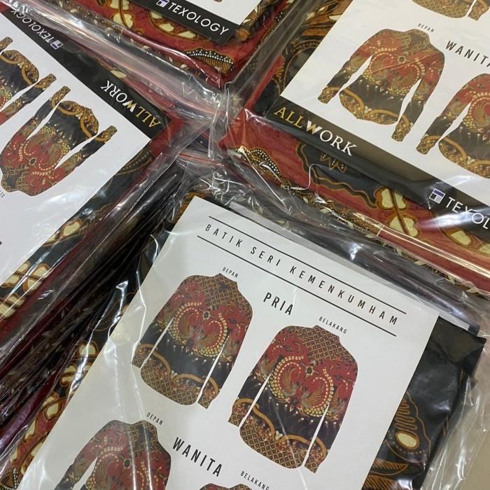Seragam Kemeja Pakaian Dinas Batik Resmi Kemenkumham untuk Lapas Imigrasi Kemenkumham (2.60 mtr)