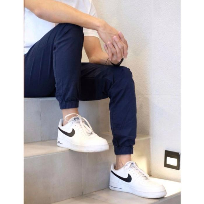 Men Jogger Chino Jogger Pant Navy Original - Celana Joger Pria Branded