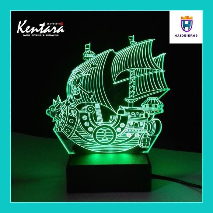 (HAIDE) LAMPU AKRILIK THOUSAND SUNNY - ONE PIECE