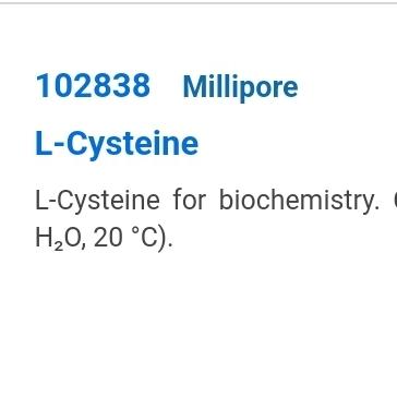 L-Cysteine 1.02838.0100 Merck  L Cystein 102838  100g packing utuh