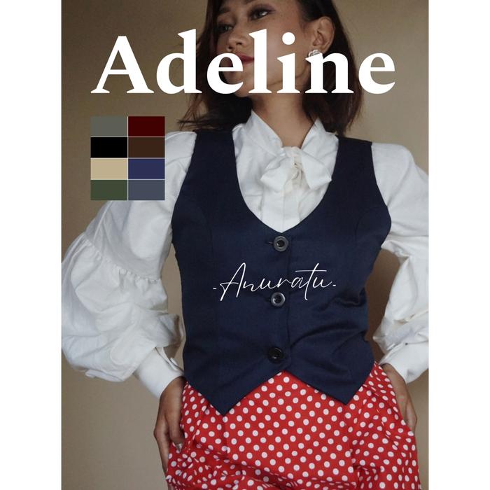 ADELINE Vest Wanita Vintage aesthetic|Anuratu Store official